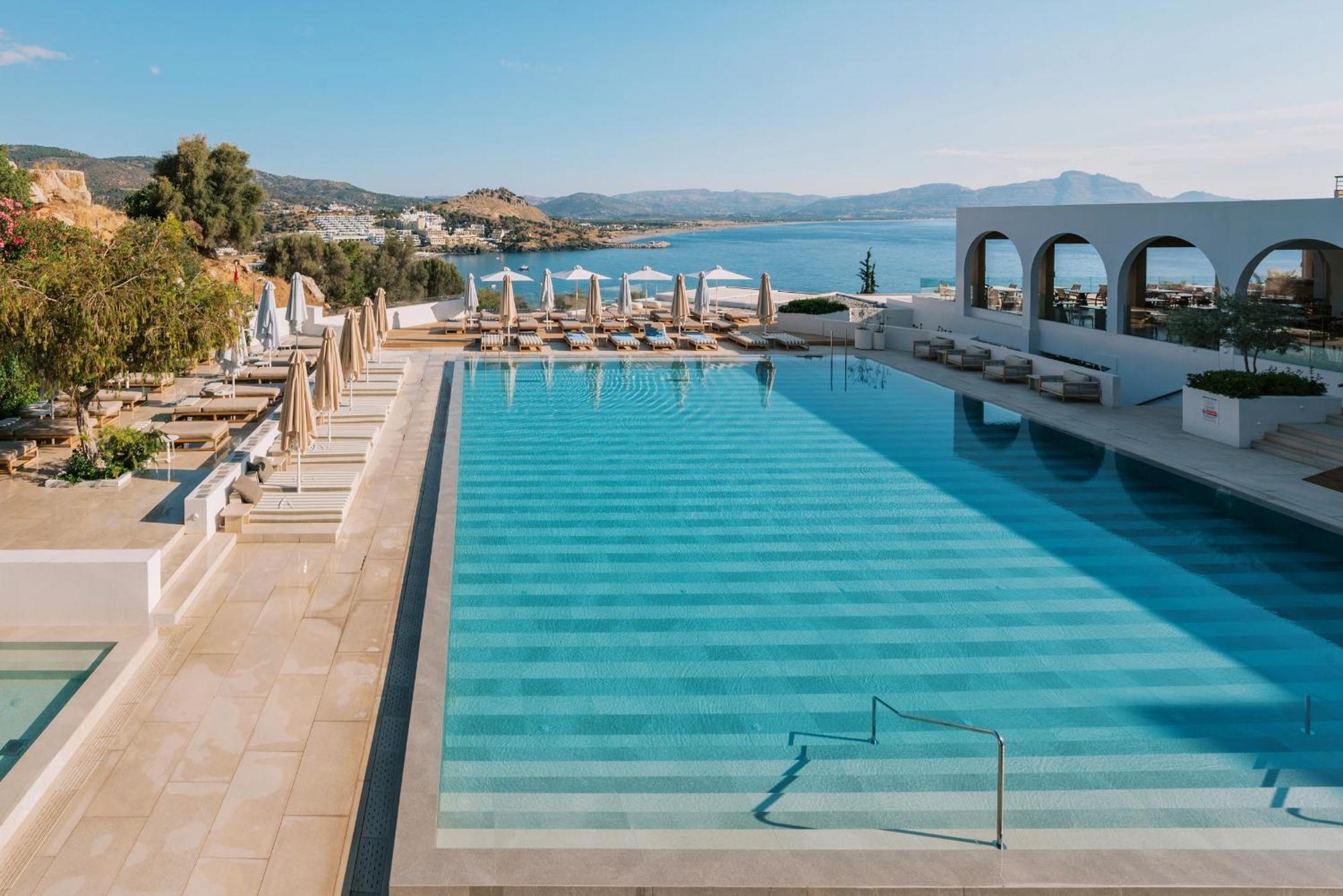 Lindos Mare, Seaside Hotel Bagian luar foto