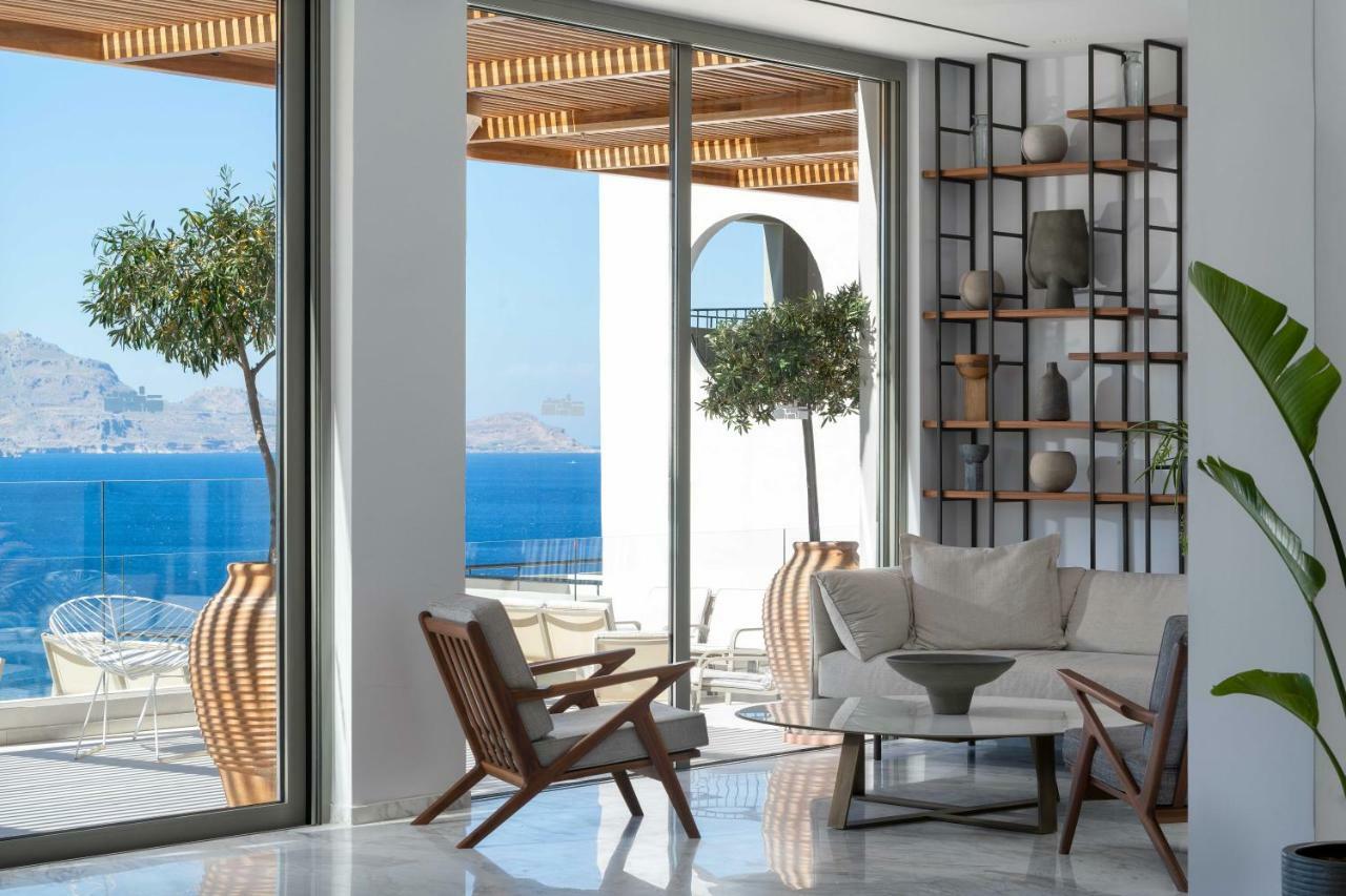 Lindos Mare, Seaside Hotel Bagian luar foto